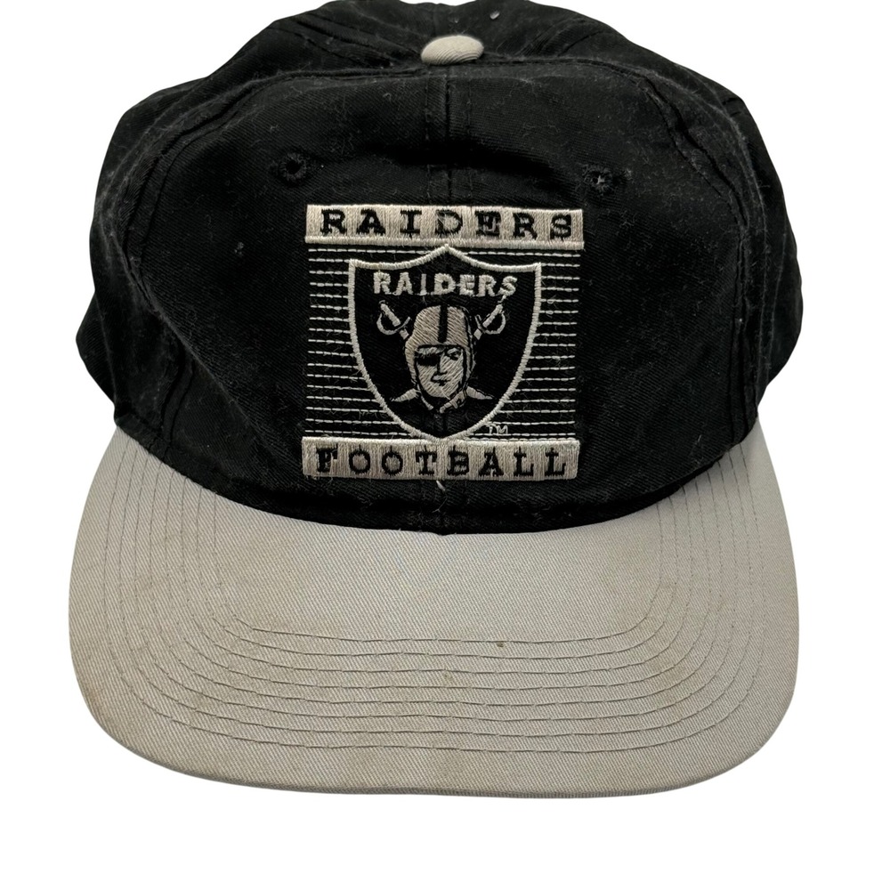 Vintage LA Raiders Annco Snapback Hat NFL Licensed Black Gray Green Under Brim